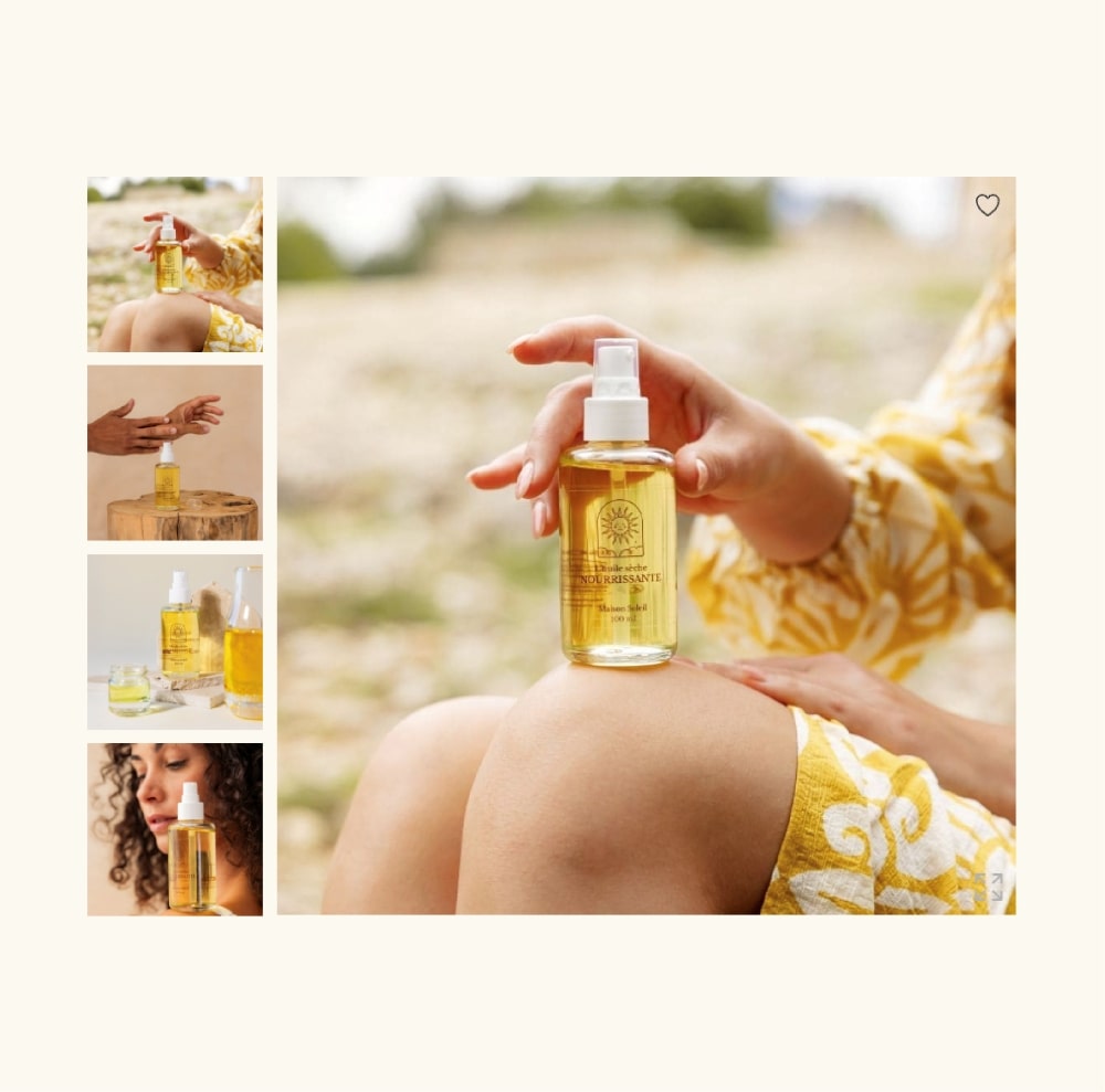 Refonte de la boutique Prestashop Maison Soleil - présentation du slider produits